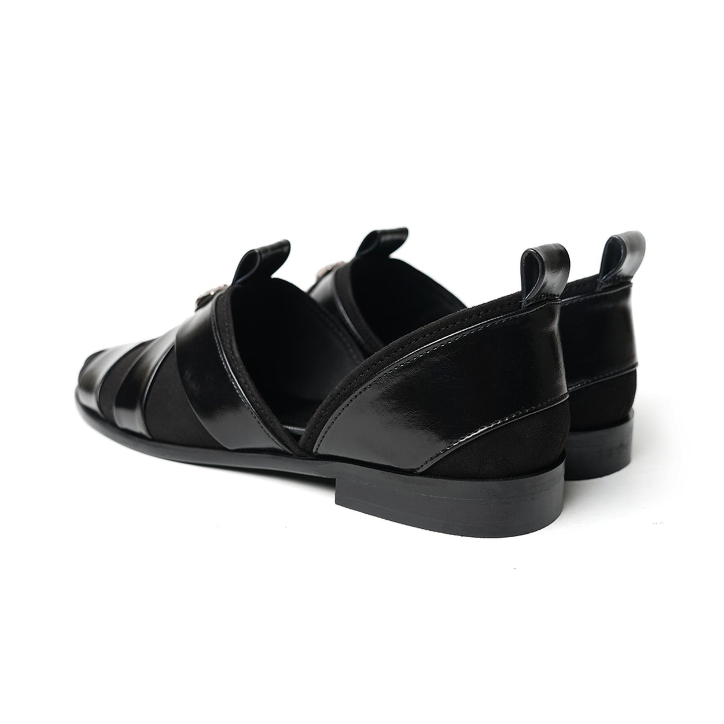 Monkstory Criss Cross Slip-On Sandal - Black