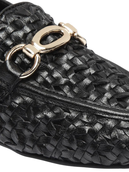 Cora Black Flat Loafers