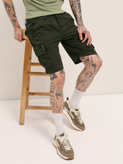 Men Men Cotton Solid Knee Length Shorts