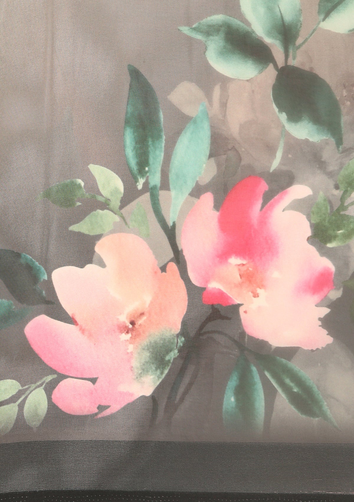 Grey Multicolor Floral Digital Printed Georgette Saree