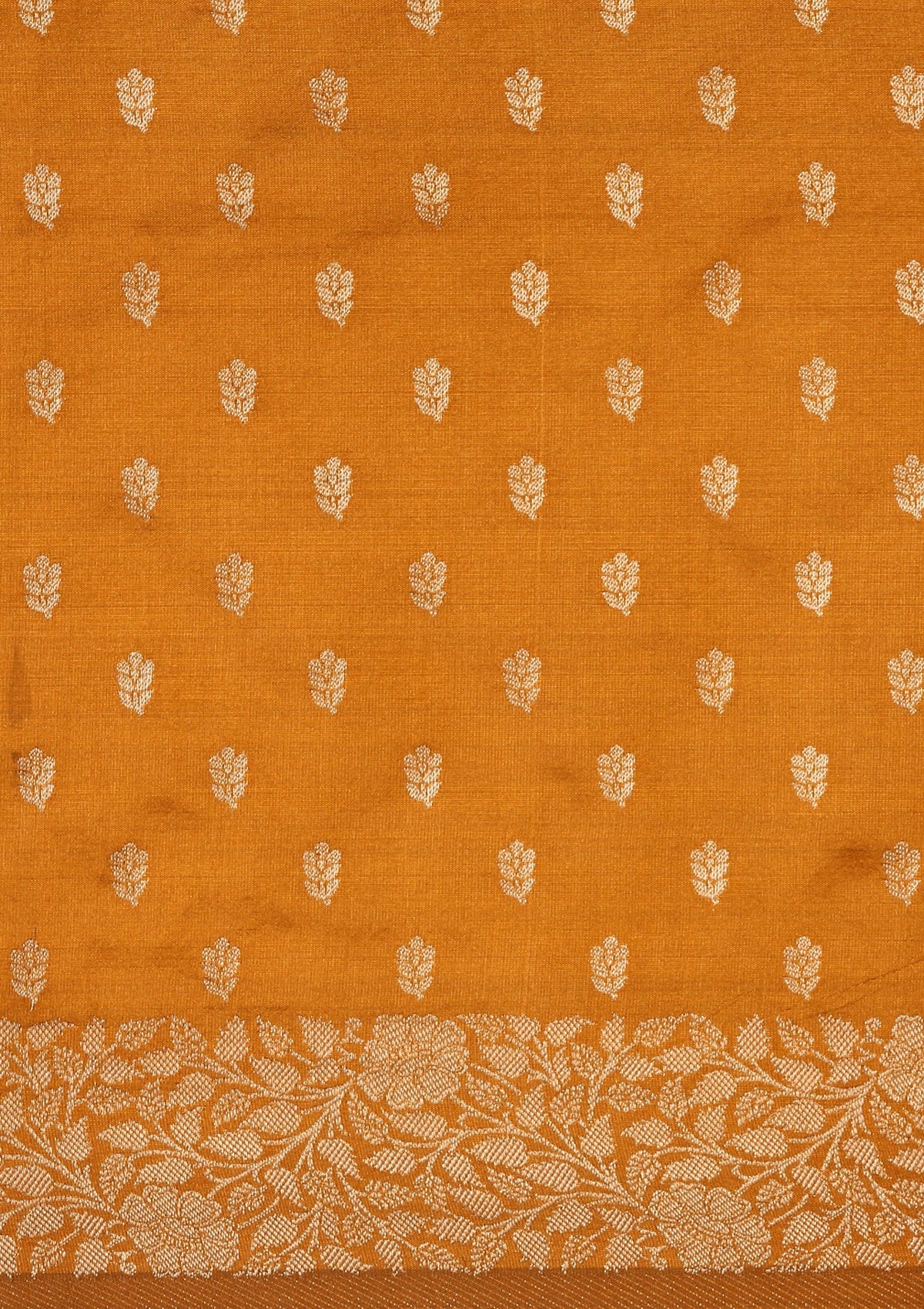 Mustard Butta Woven Tussar Saree