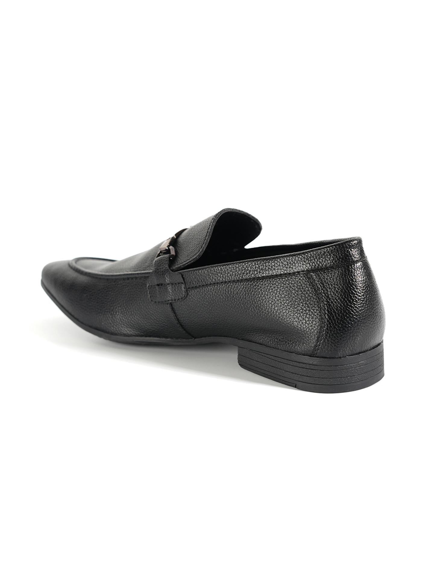 Monkstory Buckled Flexi Business Slip-Ons - Black