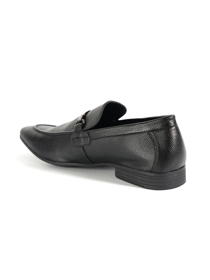 Monkstory Buckled Flexi Business Slip-Ons - Black