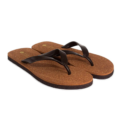 Exis Thong-Strap Cork Brown Men Flip-Flops