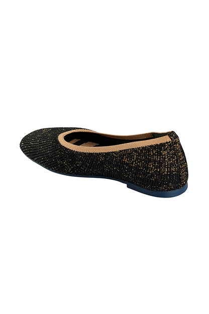Neeman's Metallic Square Flats for Women | Ballerinas & Slip On Casual Shoes| Comfortable & Flexible