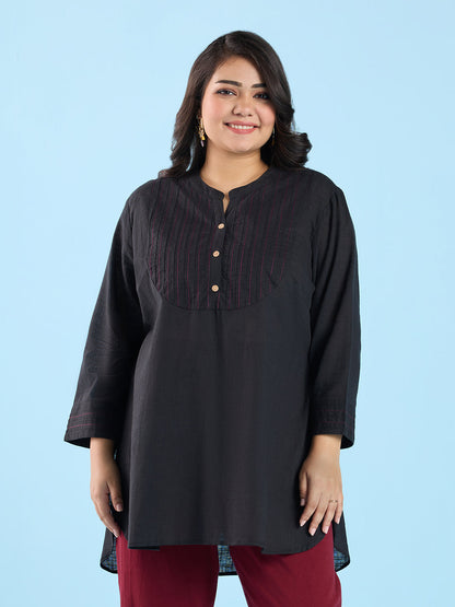 PLUS SIZE SOLID SLUB KURTI | XL - 6XL