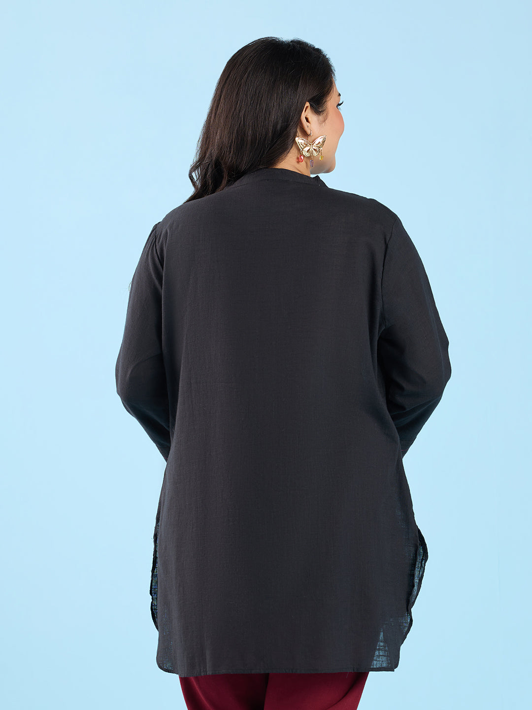 PLUS SIZE SOLID SLUB KURTI | XL - 6XL