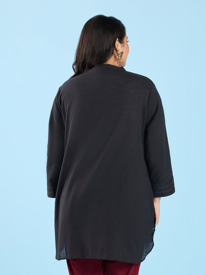 PLUS SIZE SOLID SLUB KURTI | XL - 6XL