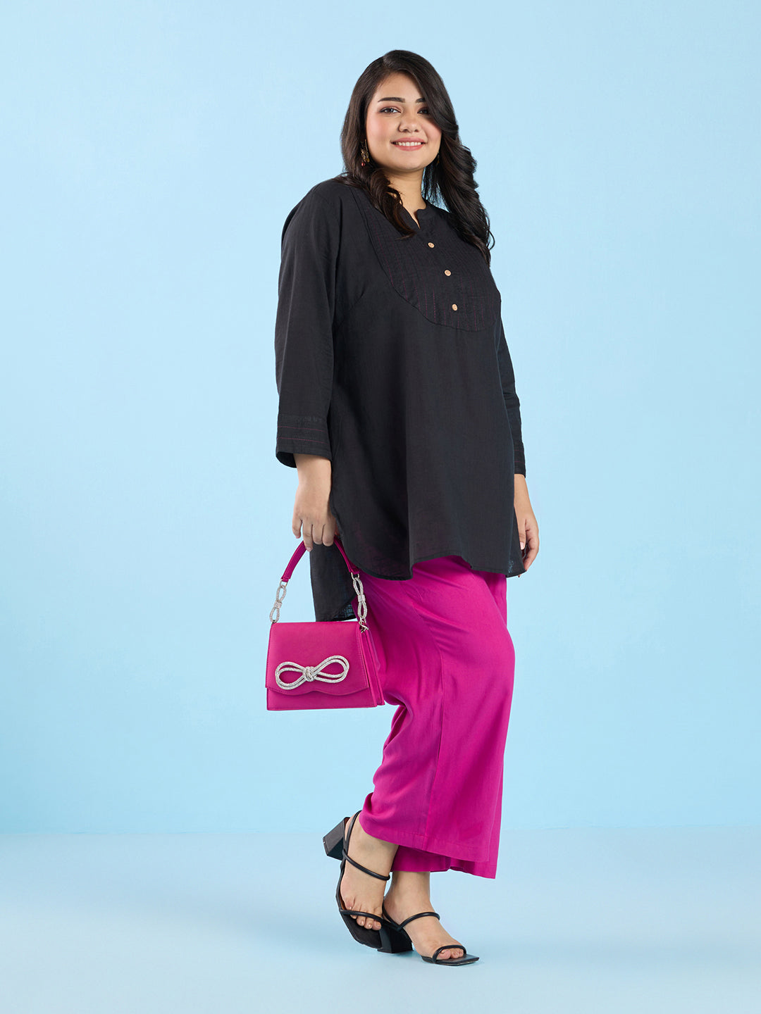 PLUS SIZE SOLID SLUB KURTI | XL - 6XL