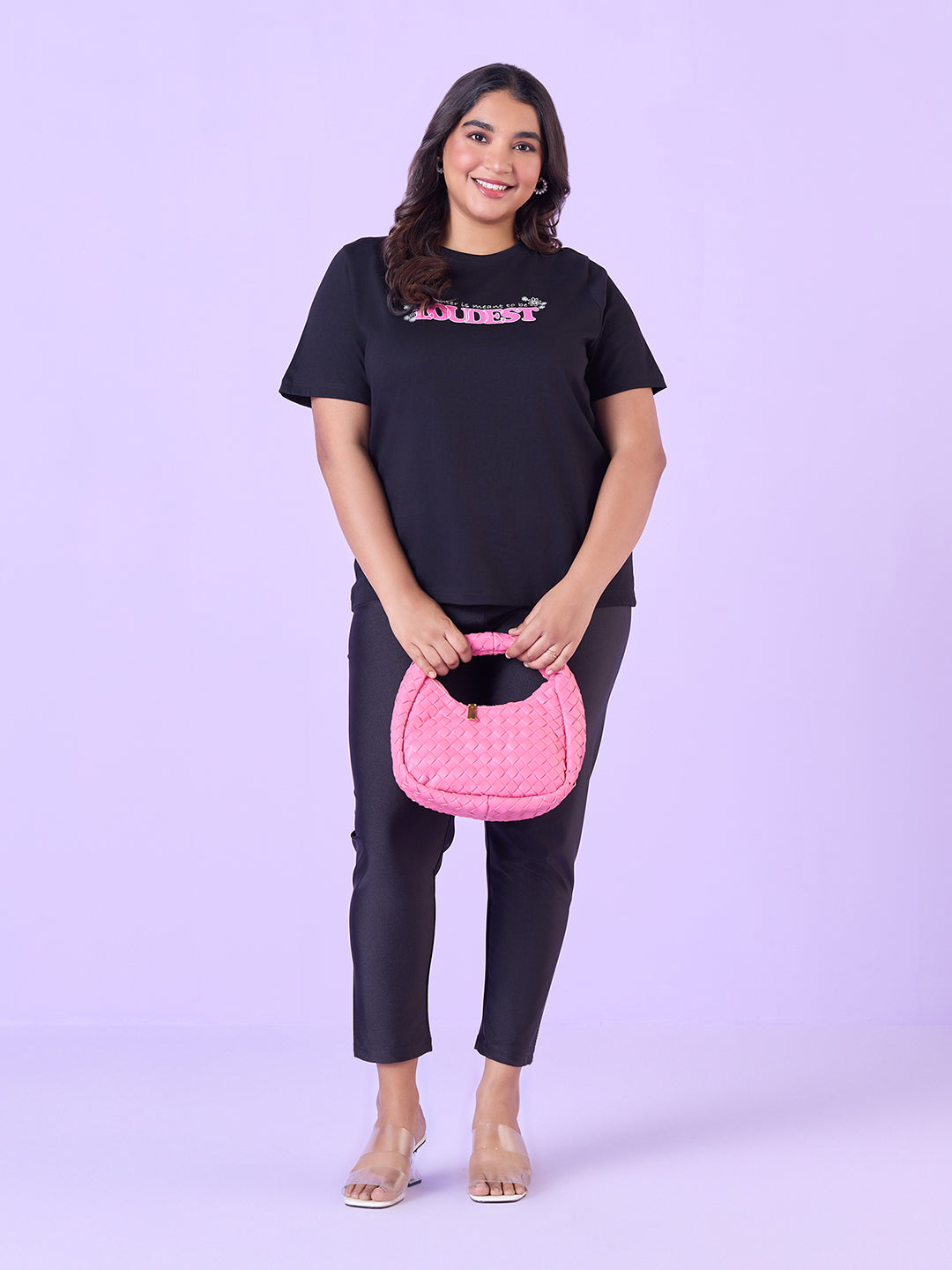 PLUS SIZE NYLON KNIT STRETCH SHIMMER LEGGINGS | XL - 6XL