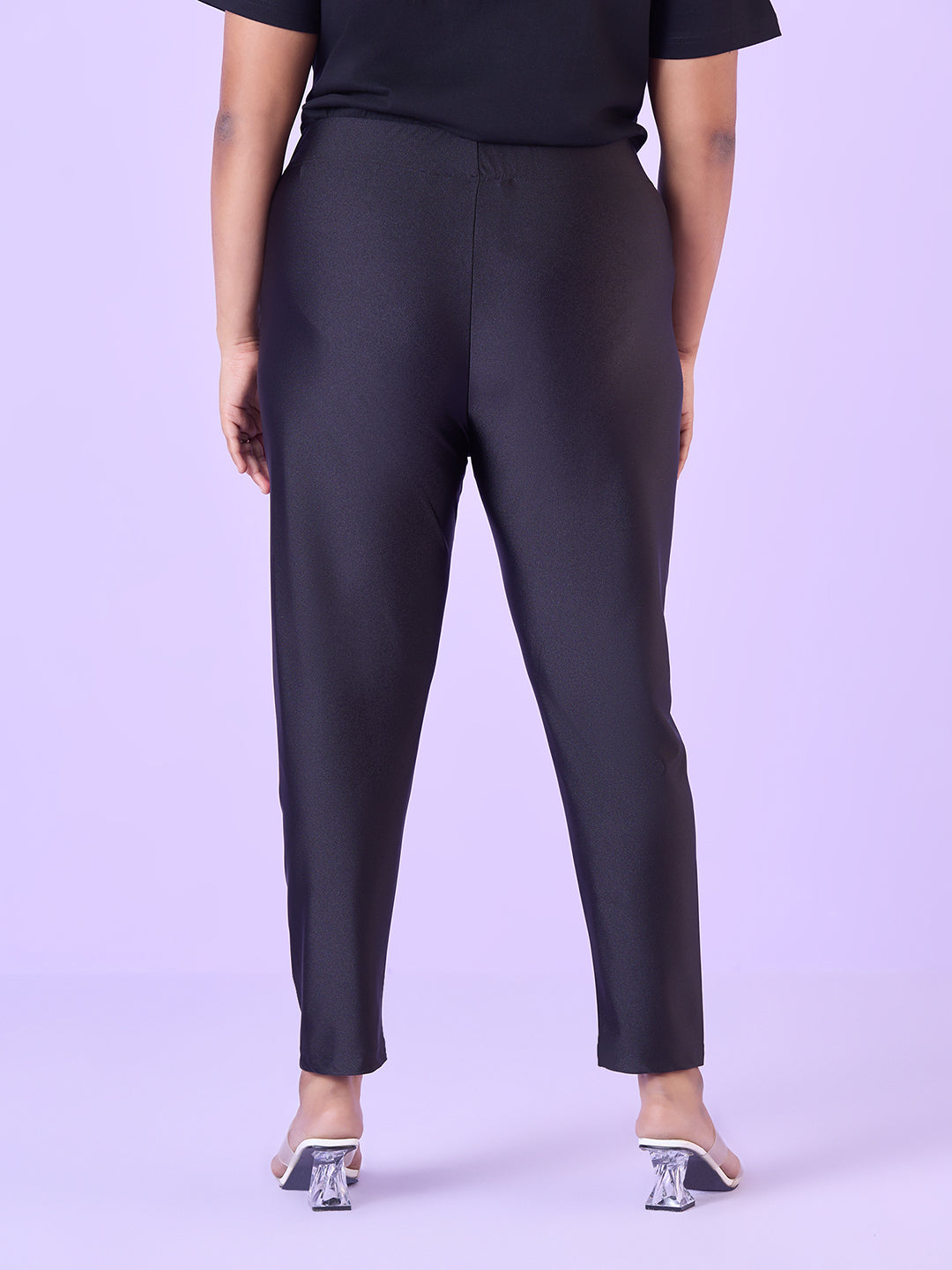 PLUS SIZE NYLON KNIT STRETCH SHIMMER LEGGINGS | XL - 6XL