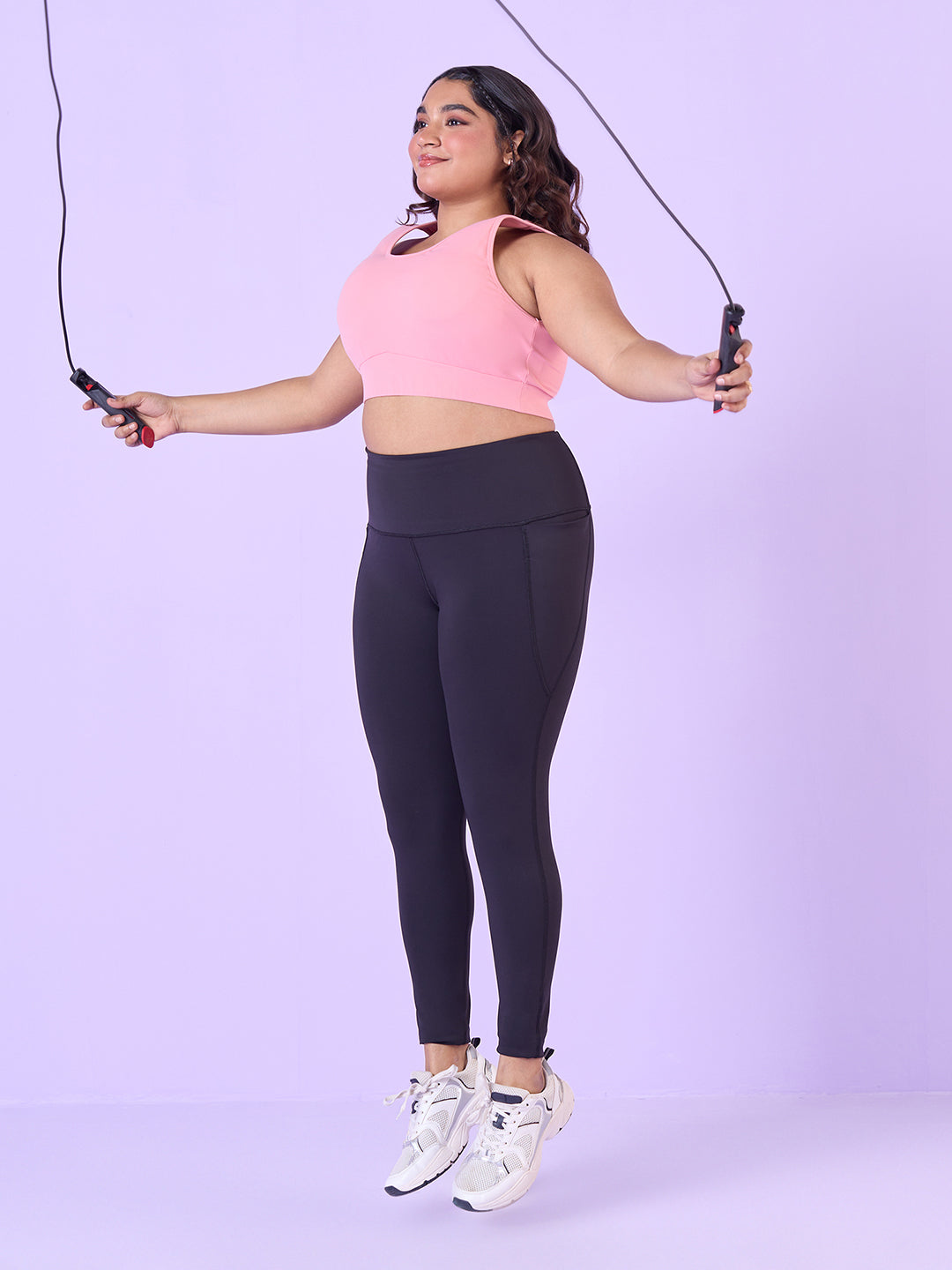 KNITTED VISCOSE STRETCH LEGGINGS