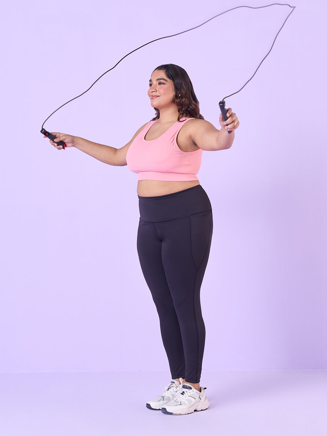 KNITTED VISCOSE STRETCH LEGGINGS