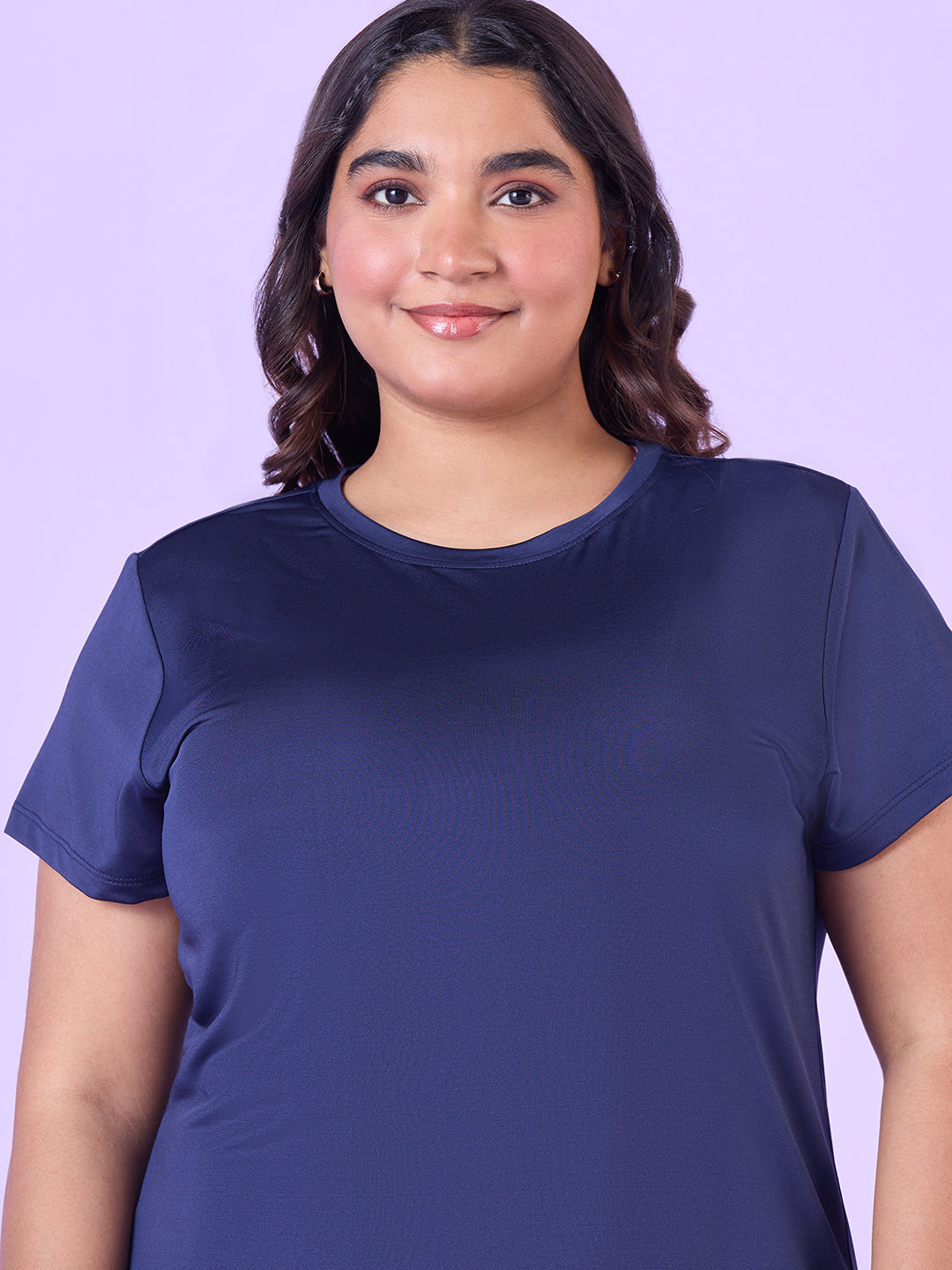 PLUS SIZE INDIGO BLUE STRETCHABLE T-SHIRT WITH POCKETS | XL - 6XL