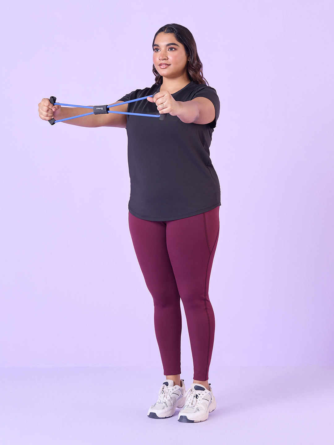 PLUS SIZE JET BLACK STRETCHABLE T-SHIRT WITH POCKETS | XL - 6XL