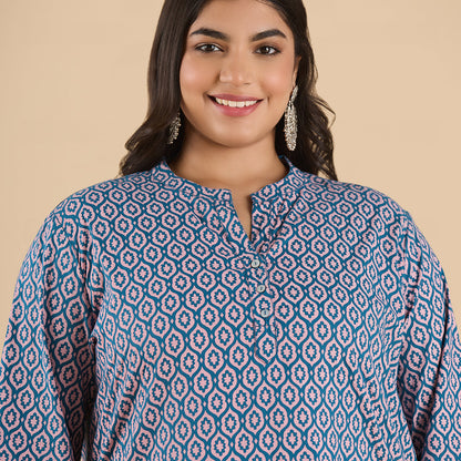 PLUS SIZE PRINTED COTTON KURTI | XL - 6XL