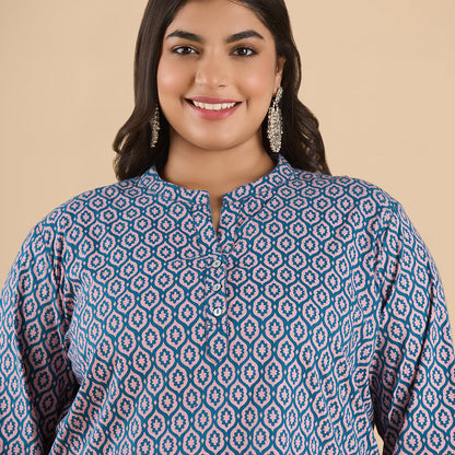 PLUS SIZE PRINTED COTTON KURTI | XL - 6XL