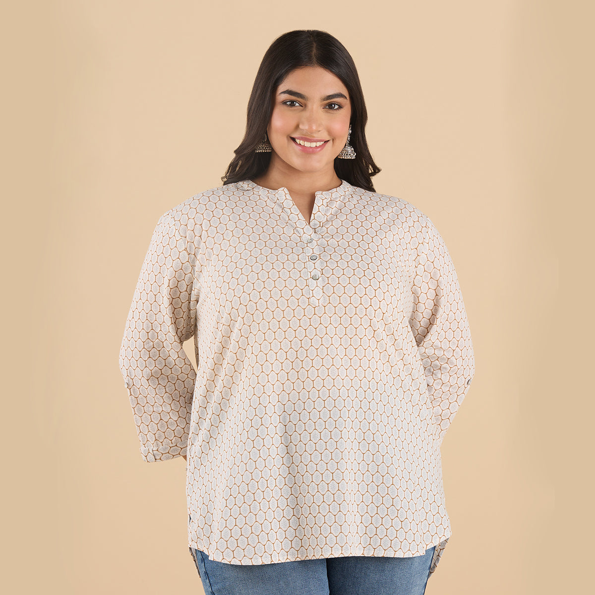 PLUS SIZE PRINTED COTTON KURTI | XL - 6XL