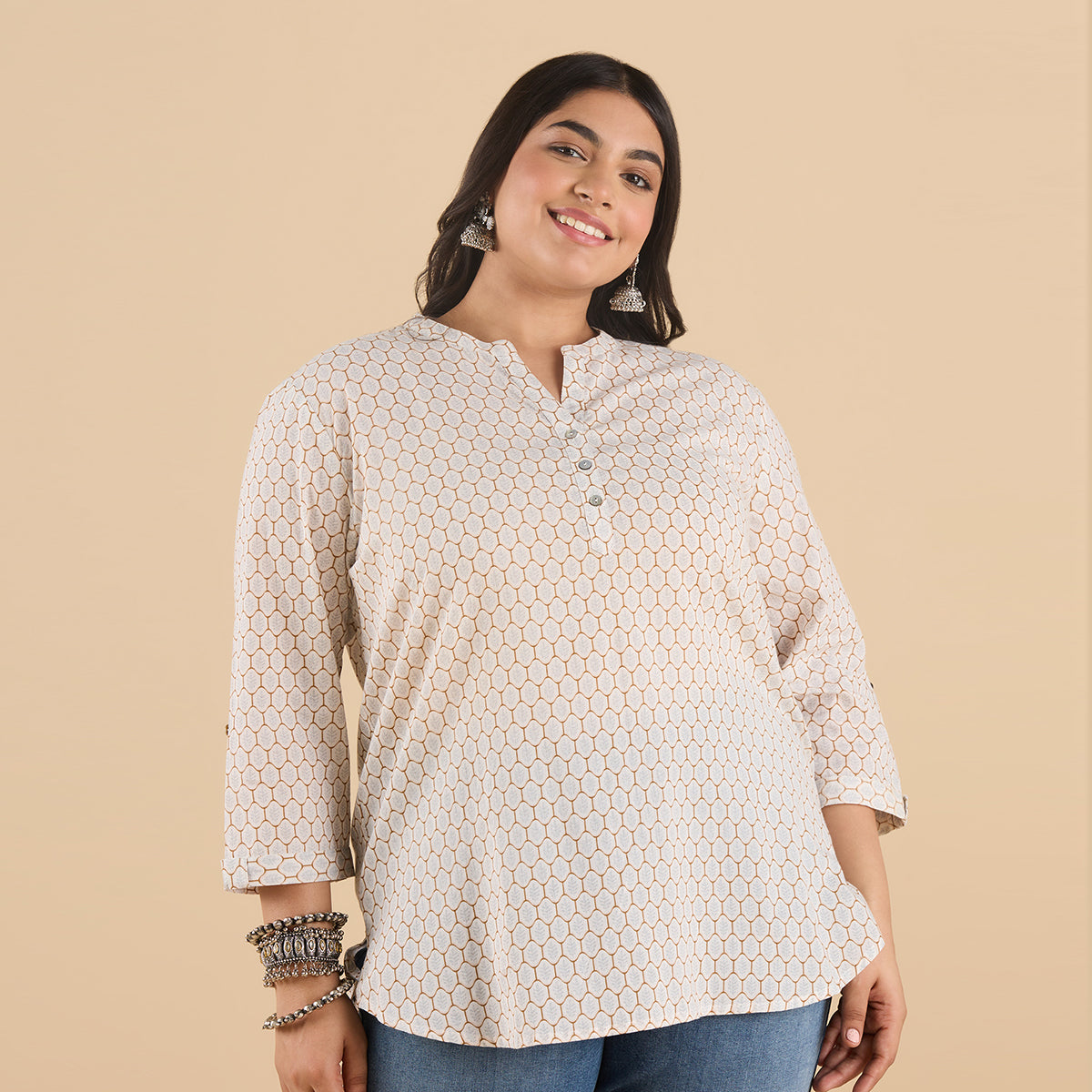 PLUS SIZE PRINTED COTTON KURTI | XL - 6XL