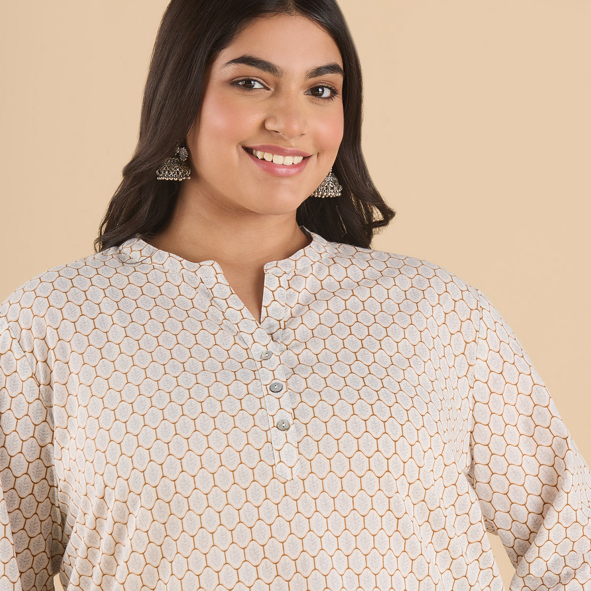 PLUS SIZE PRINTED COTTON KURTI | XL - 6XL