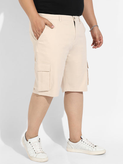 Beige Cargo Shorts