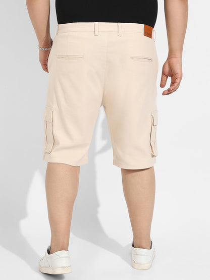 Beige Cargo Shorts