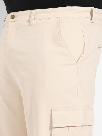 Beige Cargo Shorts