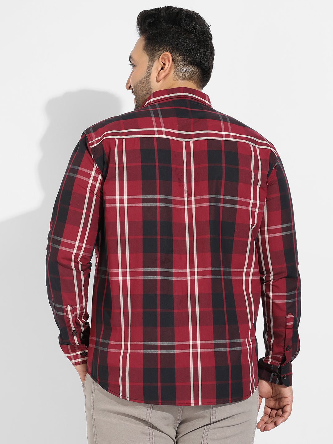 Plaid Red Cotton Shirt