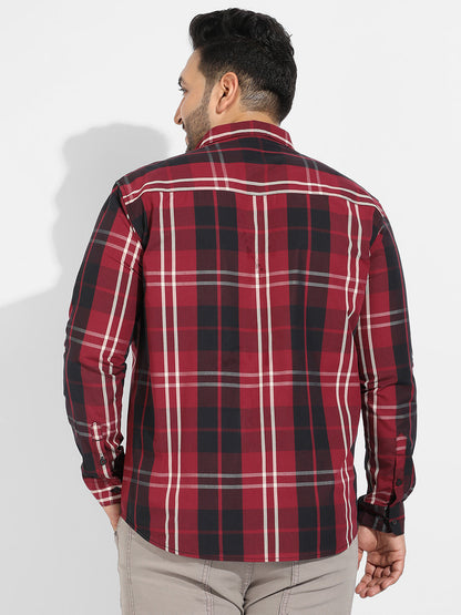 Plaid Red Cotton Shirt