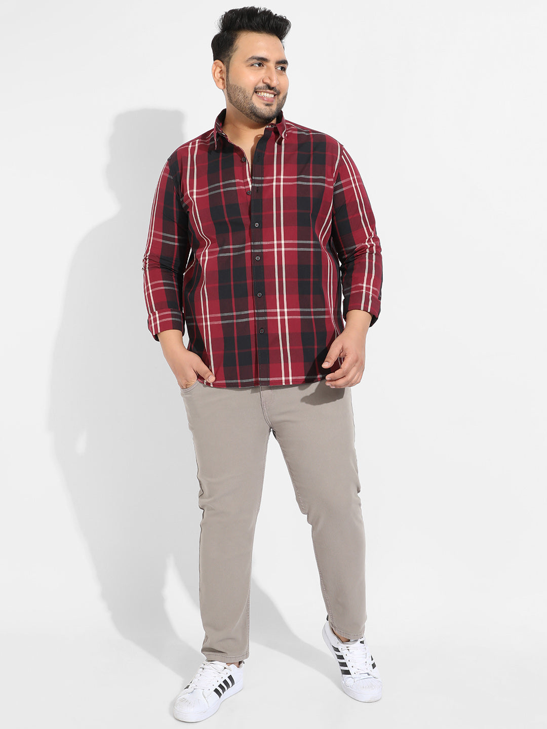 Plaid Red Cotton Shirt