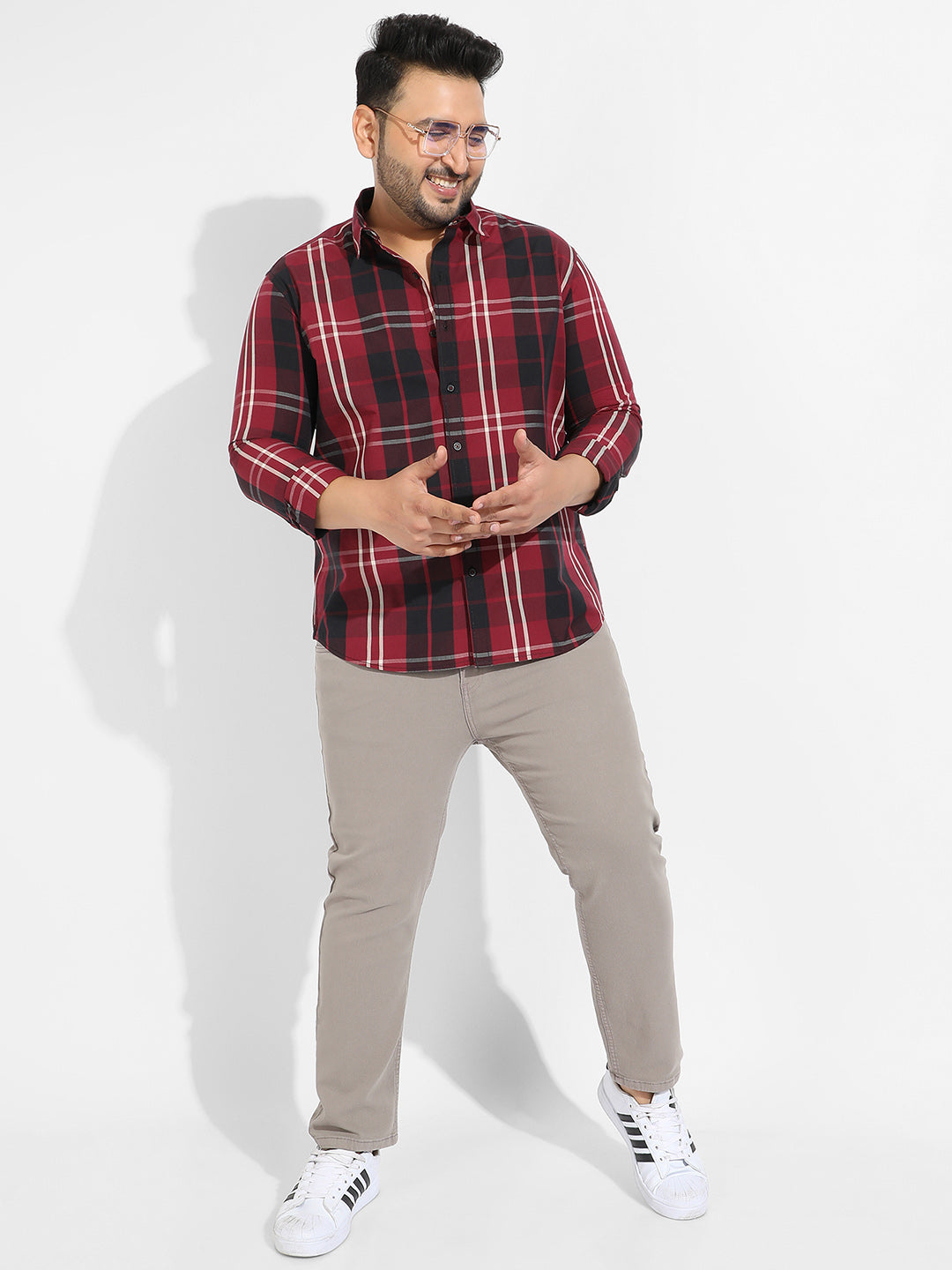 Plaid Red Cotton Shirt