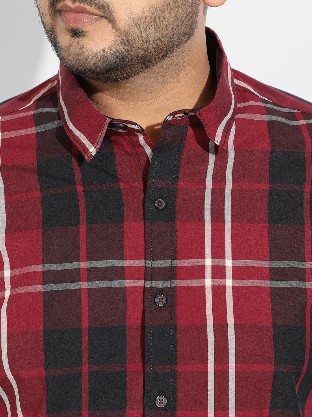 Plaid Red Cotton Shirt