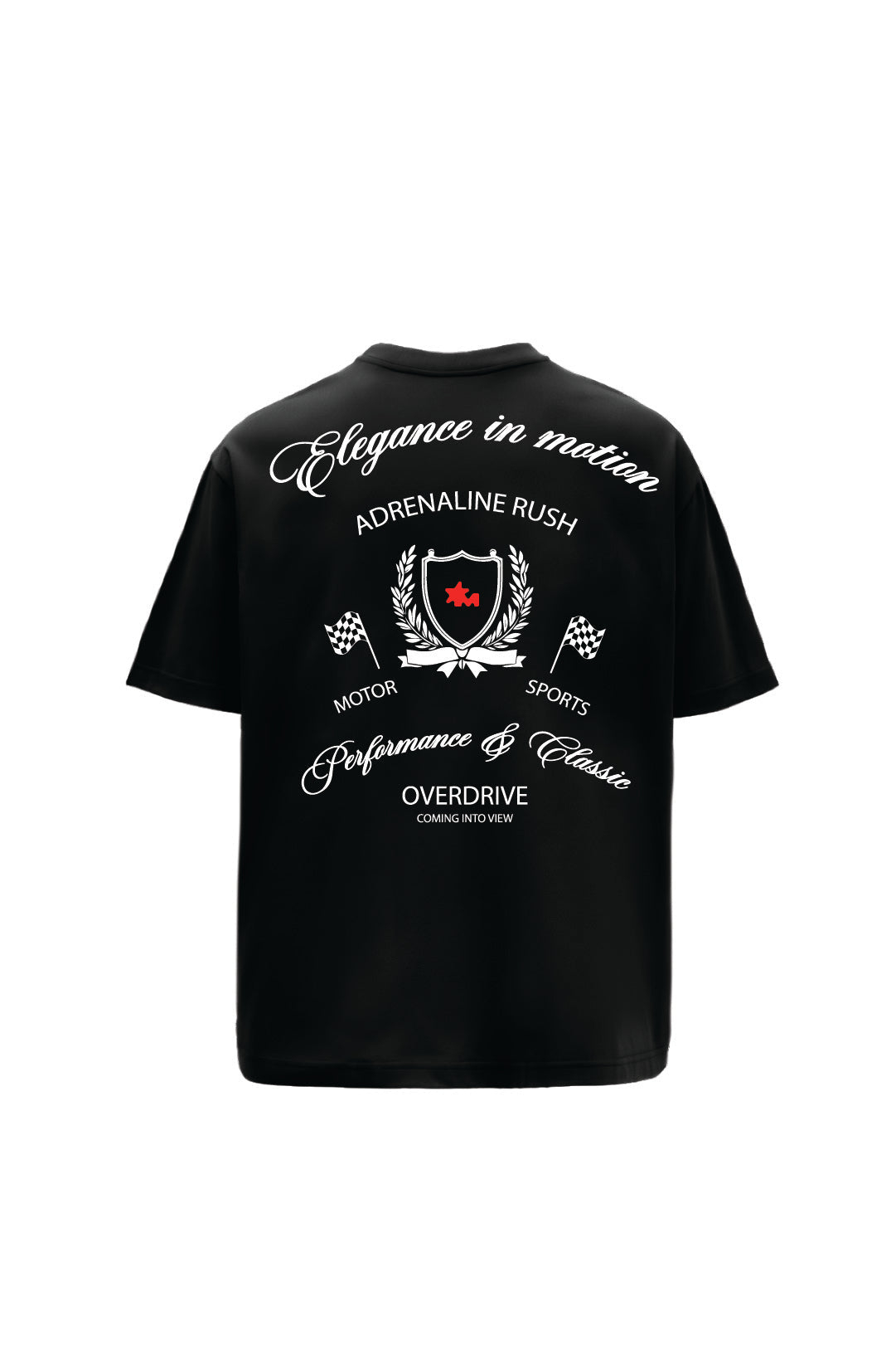 Adrenaline Rush Black Oversized T-shirt