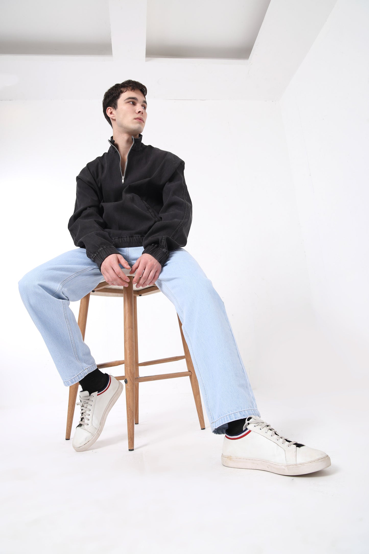Corduroy Alpine Pullover - Black