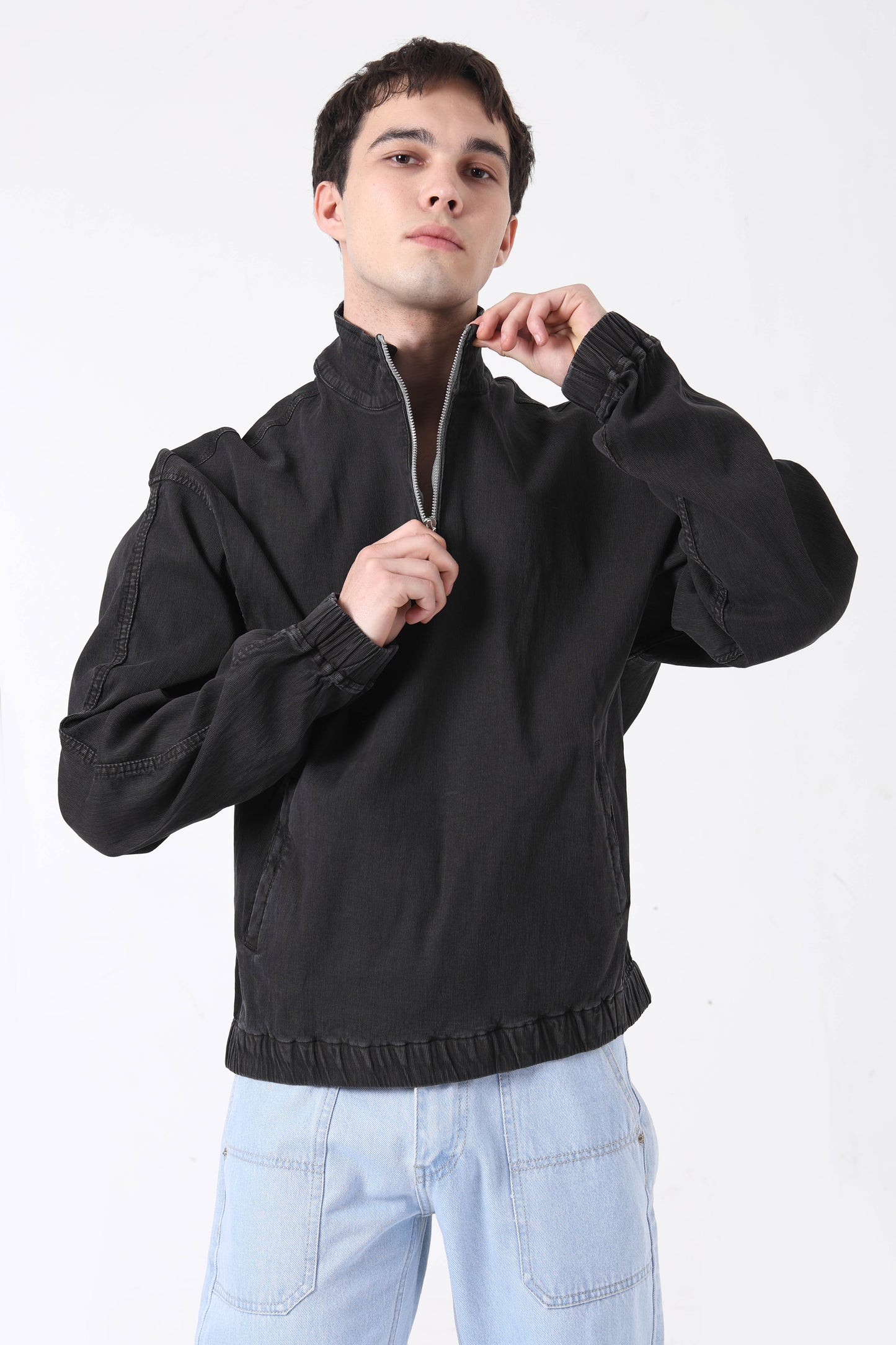 Corduroy Alpine Pullover - Black
