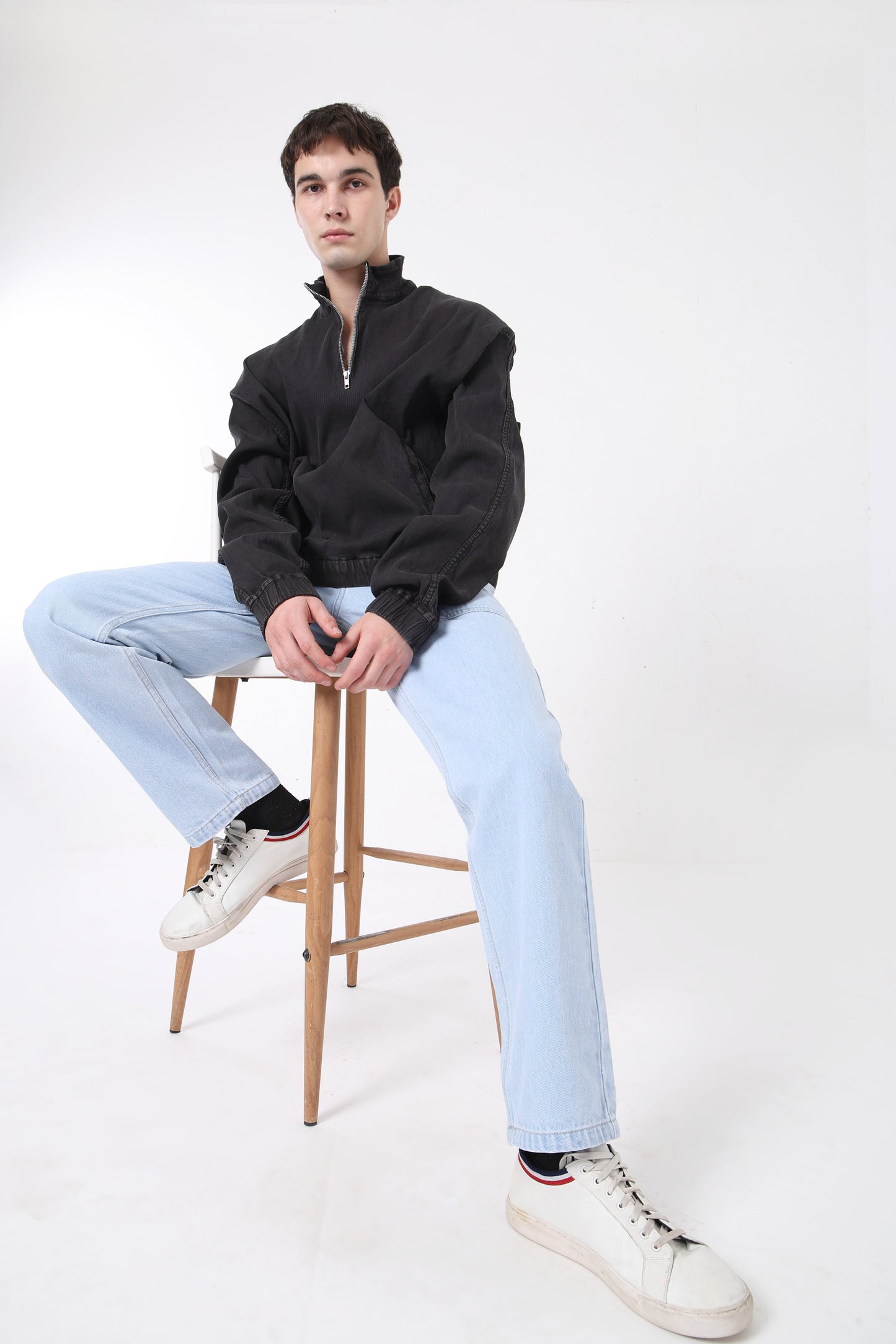 Corduroy Alpine Pullover - Black