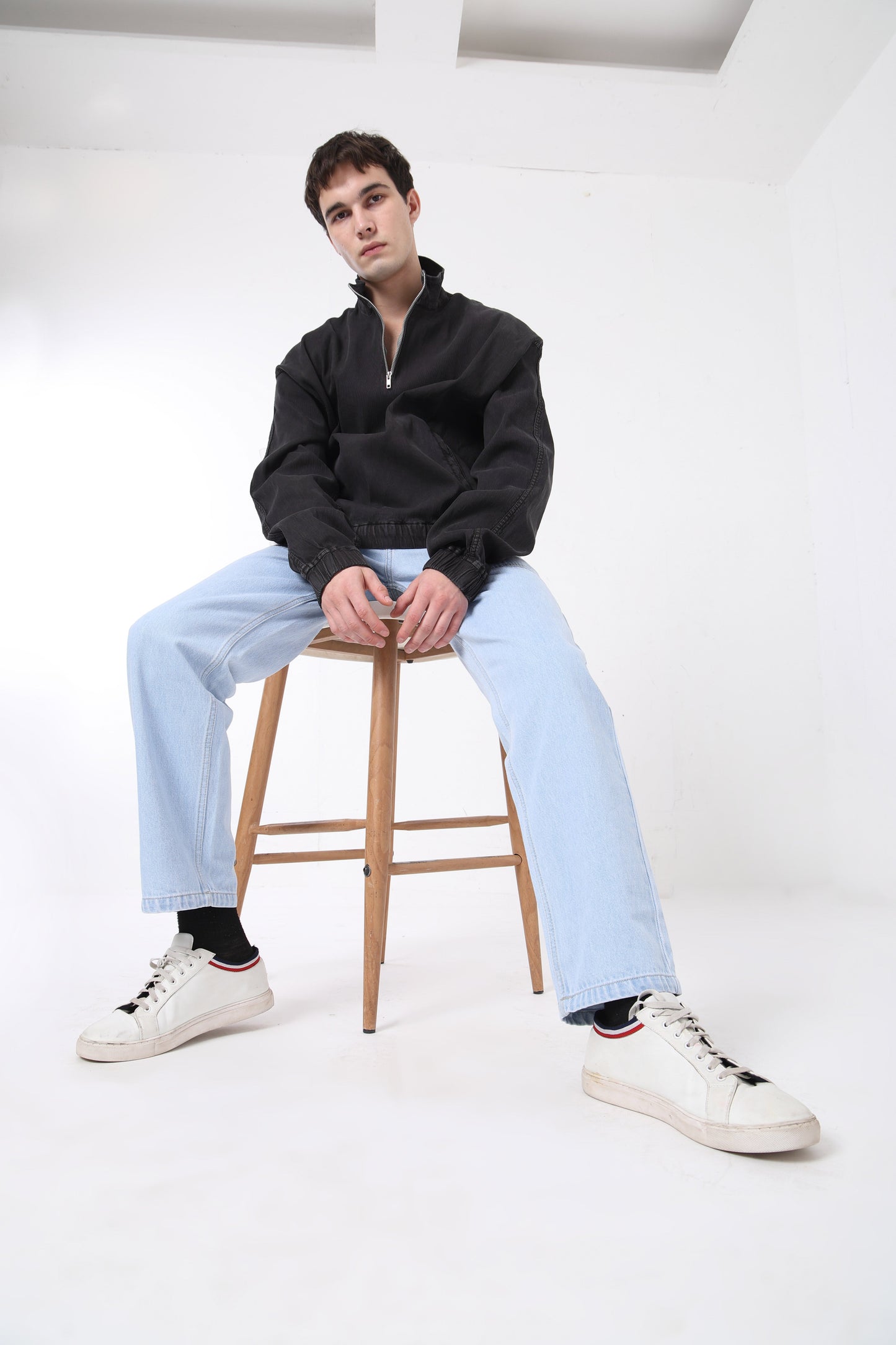 Corduroy Alpine Pullover - Black