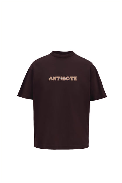Antidote Brown Oversized T-Shirt