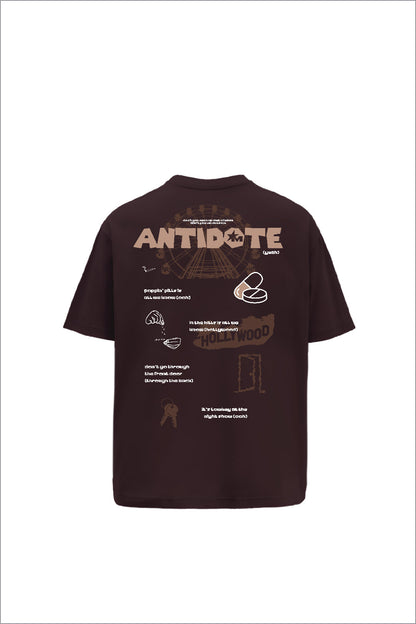 Antidote Brown Oversized T-Shirt