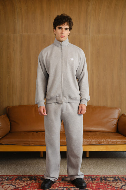 Ash Drift High Neck Zipper Jacket