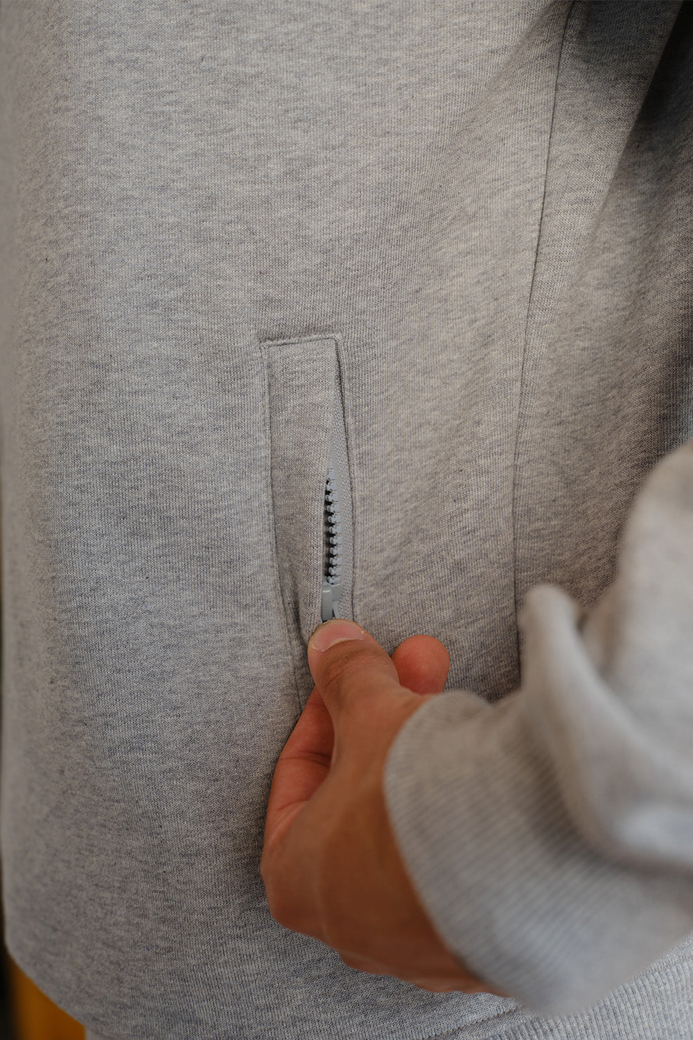 Ash Drift High Neck Zipper Jacket