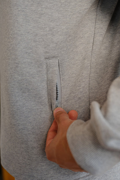 Ash Drift High Neck Zipper Jacket