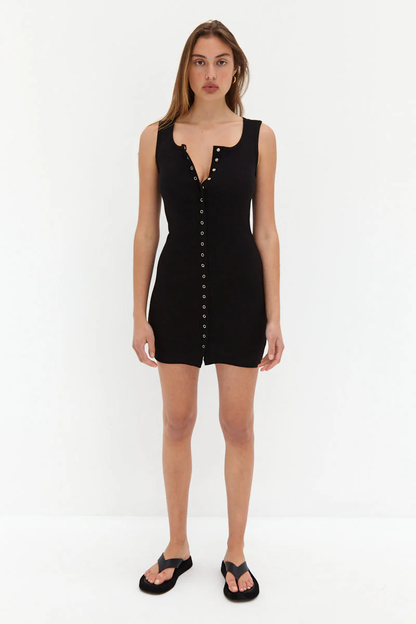 MWB Snap Button Closure  Mini Dress