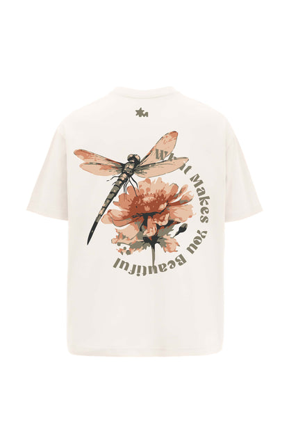 Beautiful Cream Oversized T-Shirt