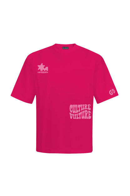Culture Vulture Pink Oversized T-Shirt