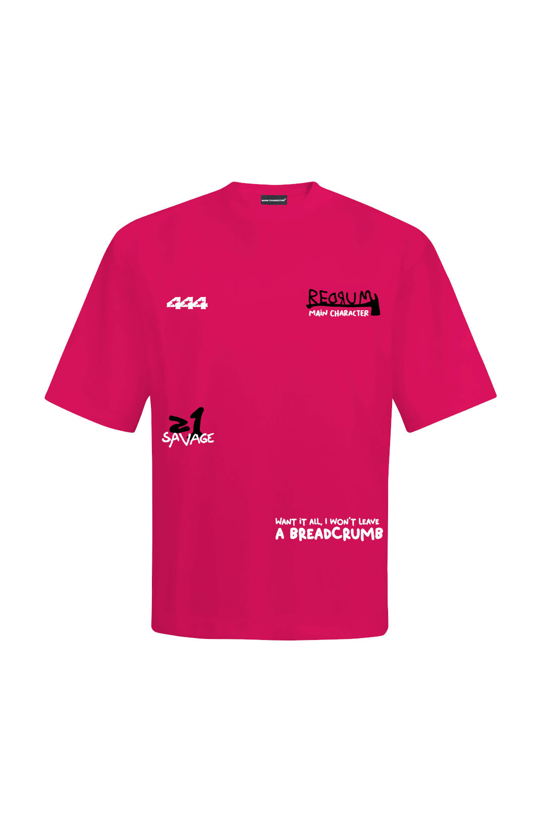 Redrum Pink Oversized T-Shirt