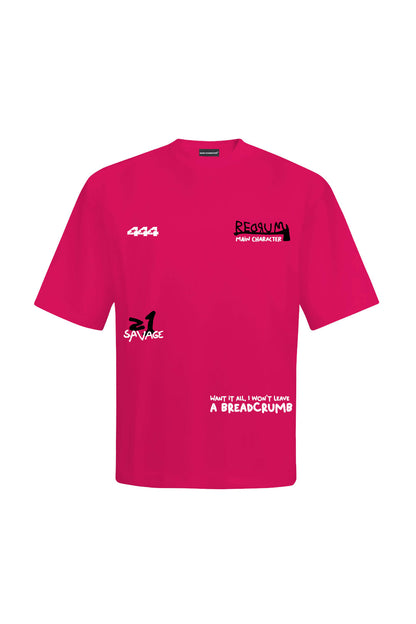 Redrum Pink Oversized T-Shirt