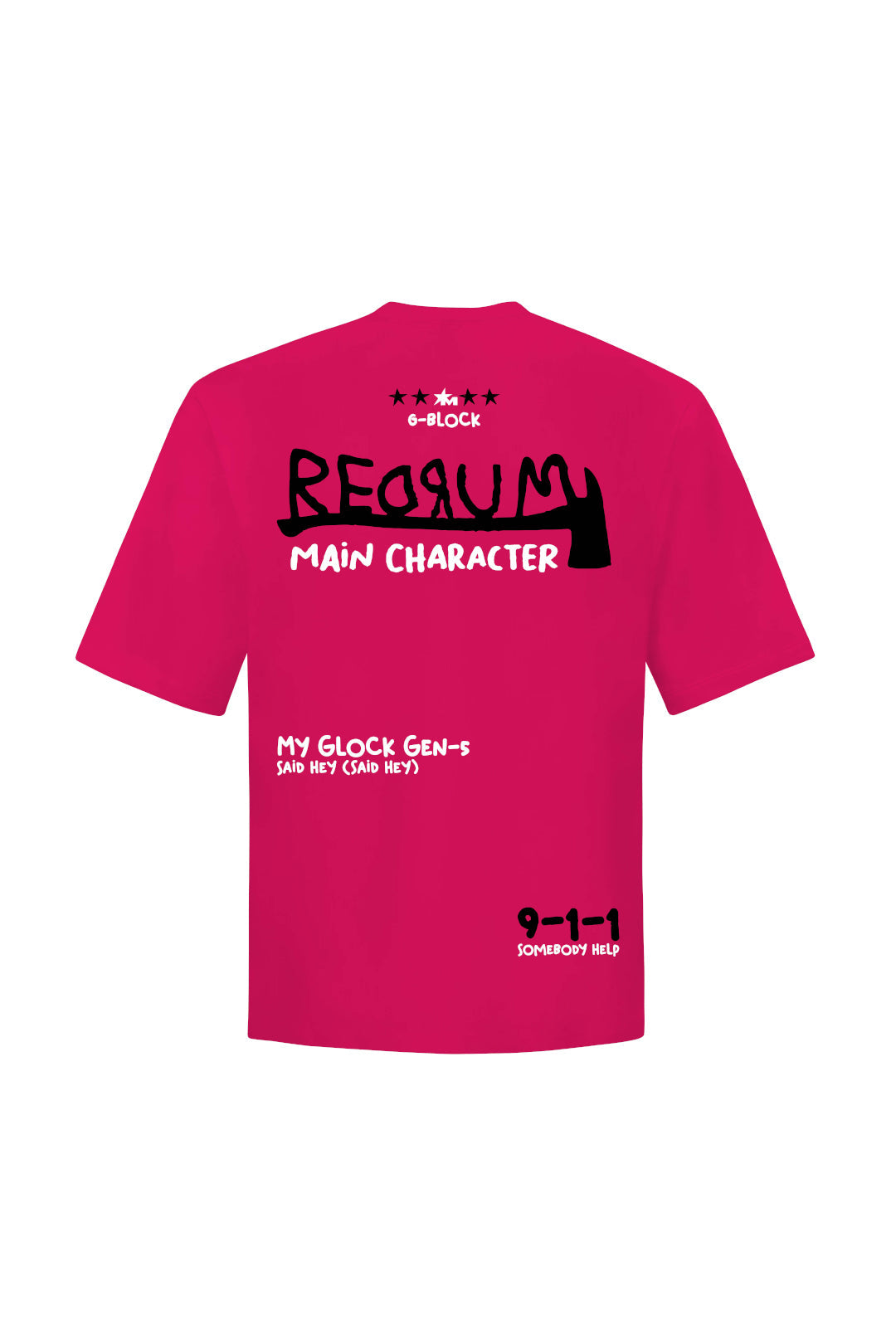 Redrum Pink Oversized T-Shirt