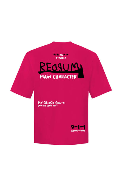 Redrum Pink Oversized T-Shirt
