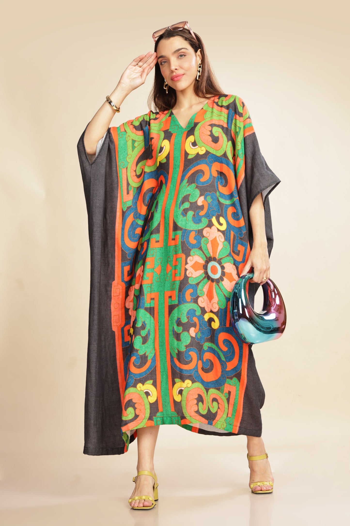 MUSEUM OF MONUMENT INSIDE TYEING KAFTAAN (Black)